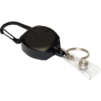 Self Retracting ID Badge and Key Reel, Zinc Alloy Metal, 24" Cable, Carabiner Attachment - Key-Bak 0KB1-0A21