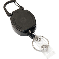 Self Retracting ID Badge and Key Reel, Zinc Alloy Metal, 24" Cable, Carabiner Attachment - Key-Bak 0KB1-0A21