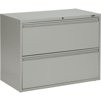 Classeur lat&eacute;ral, Acier, 2 tiroirs, 36" la x 19-1/4" p x 27-31/100" h, Gris - Offices To Go MVL1936P2 GRY