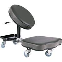 Chaise ergonomique Flex, Vinyle, Noir/gris - Synetik 508-00005