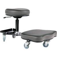 Chaise ergonomique Flex, Vinyle, Noir/gris - Synetik 508-00005