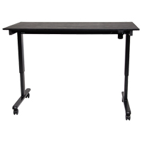 Adjustable Stand-Up Desk, Stand-Alone Desk, 45-1/4" H x 29-1/2" D, Black - Luxor H. Wilson STANDE-60-BK/BO