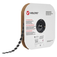 Attache Velcoin, Boucle, 3/4" dia., Adh&eacute;sif, Noir - Velcro Companies 157655