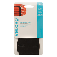 Ruban d'attaches One-Wrap, Boucle et crochet, 23" x 7/8", Auto-aggripant, Noir - Velcro Companies 90700C