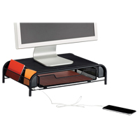 Organisateur de bureau avec alimentation USB Onyx - Safco 3230BL