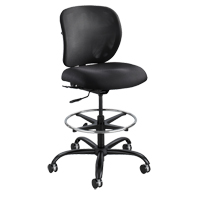Vue Heavy-Duty Stool, Nylon, Black, 350 lbs. Capacity - Safco 3394BL