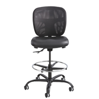 Tabouret robuste Vue, Vinyle, Noir, Capacit&eacute; 350 lb - Safco 3394BV