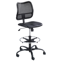 Tabouret ergonomique Vue, Vinyle, Noir, Capacit&eacute; 250 lb - Safco 3395BV