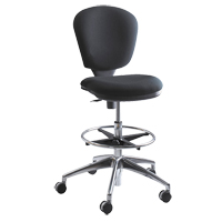 Chaise &agrave; hauteur ajustable Metro, Tissu, Noir, Capacit&eacute; 250 lb - Safco 3442BL