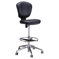 Chaise &agrave; hauteur ajustable Metro, Vinyle, Noir, Capacit&eacute; 250 lb - Safco 3442BV