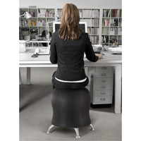 Chaise sph&eacute;rique Zenergy, Vinyle, Noir, Capacit&eacute; 250 lb - Safco 4751BV