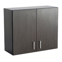 Modular Wall Cabinet, 30" H x 36" W x 15" D, 1 Shelves, Melamine, Asian Night/Black - Safco 1700AN