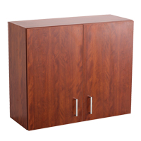 Modular Wall Cabinet, 30" H x 36" W x 15" D, 1 Shelves, Melamine, Mahogany - Safco 1700MH