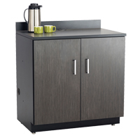 Armoire modulaire de base, M&eacute;lamine, 2 Tablettes, 39" h x 36" la x 25" P, Nuit d'Asie/noir - Safco 1702AN