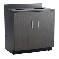 Armoire modulaire de base, M&eacute;lamine, 39" h x 36" la x 25" P, Nuit d'Asie/noir - Safco 1704AN