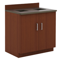 Armoire modulaire de base, M&eacute;lamine, 39" h x 36" la x 25" P, Acajou - Safco 1704MH