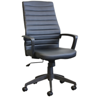 Activ A-128 Office Chair, Polyurethane, Black, 275 lbs. Capacity - Horizon Seating A-128