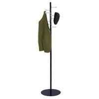 Porte-manteau de style t&ecirc;te de clou, 67" ha, Noir, 8 Crochet(s) - Safco 4191NC
