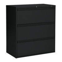 Classeur lat&eacute;ral, Acier, 3 tiroirs, 36" la x 19-1/4" p x 39-3/50" h, Noir - Offices To Go MVL1936P3 BLK