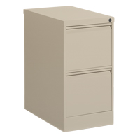 Vertical Filing Cabinet, Steel, 2 Drawers, 15-1/7" W x 25" D x 29" H, Beige - Offices To Go MVL25201 NEV