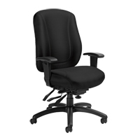Chaise Overtime &agrave; dos &eacute;lev&eacute;, Tissu, Noir, Capacit&eacute; 300 lb - Offices To Go MVL2756 QL10 BLK