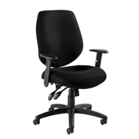 Chaise d'op&eacute;rateur Six 31, Tissu, Noir, Capacit&eacute; 250 lb - Offices To Go OTG11631B