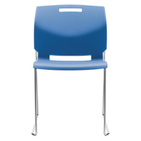 Chair, Plastic, 32-1/2" High, 300 lbs. Capacity, Blue - Offices To Go 6711 BZB CM