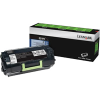 Cartouche d'encre en poudre haut rendement 521H pour imprimante laser, Nouveau, Noir - Lexmark 2937712