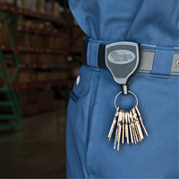 Super48 Heavy-Duty Retractable Key Holder, Polycarbonate, 48" Cable, Belt Clip Attachment - Key-Bak 0S48-803