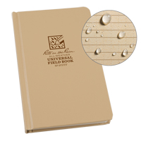 Livre reli&eacute;, Couverture rigide, Havane, 160 Pages, 4-5/8" , 7-1/4" - Rite In The Rain 970TF