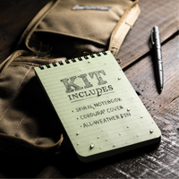 Pocket Notebook Kit, Soft Cover, Green, 100 Pages, 4" W x 6" L - Rite In The Rain 946-KIT