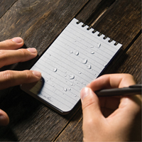 Pocket Top-Spiral Notebook, Soft Cover, Black, 100 Pages, 3" W x 5" L - Rite In The Rain 735