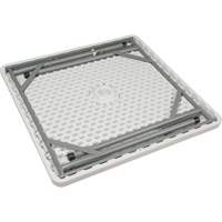 Table pliante, Carr&eacute;e, 34" l x 34" la, Poly&eacute;thyl&egrave;ne, Blanc - KLETON 