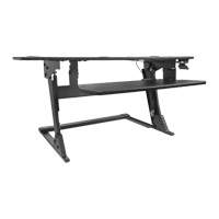 Poste de travail assis-debout Goya, Mod&egrave;le de bureau, 20" h x 42" la x 16" p, Noir - Horizon Seating SSW42