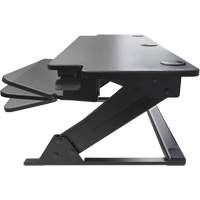 Poste de travail assis-debout Goya, Mod&egrave;le de bureau, 20" h x 42" la x 16" p, Noir - Horizon Seating SSW42