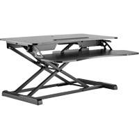 Poste de travail assis-debout Goya, Mod&egrave;le de bureau, 22" h x 31-1/2" la x 24" p, Noir - Horizon Seating SSW06