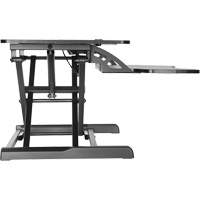 Poste de travail assis-debout Goya, Mod&egrave;le de bureau, 22" h x 31-1/2" la x 24" p, Noir - Horizon Seating SSW06