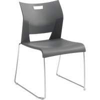 Chaise de formation sans bras Duet, Plastique, Hauteur 33-1/4", Capacit&eacute; 350 lb, Gris - Offices To Go 6621 SHW CM CG