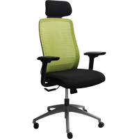 Era Series Adjustable Office Chair with Headrest, Fabric/Mesh, Green, 275 lbs. Capacity - Horizon Seating A-58-GRN