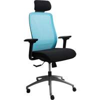 Era Series Adjustable Office Chair with Headrest, Fabric/Mesh, Blue, 275 lbs. Capacity - Horizon Seating A-58-LB