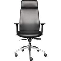 Activ Series High Back Executive Chair, Polyurethane/Vinyl, Black, 275 lbs. Capacity - Horizon Seating A-604