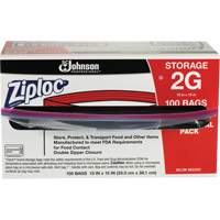 Sacs d'entreposage alimentaire &agrave; double fermeture &agrave; glissi&egrave;re de Ziploc - SC Johnson Professional 10019800707603