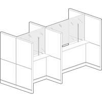 Vitre hygi&eacute;nique &agrave; fixation par pince, 48" la x 36" h - Offices To Go GCTCSG3648LP