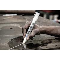 Marqueur de peinture pour surfaces grasses Quik Stik+, B&acirc;ton plein, Blanc - Markal 028880