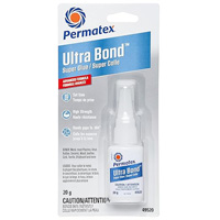 Ultra Bond Fast Drying Super Glue Adhesive, 20 g, Bottle, Clear - Permatex 49520