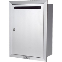 Boîte de collecte en retrait, Fixation Mural, 16-3/16" x 11-3/4", Aluminium - Canadian Mailbox Company 1600-2 RECESSED