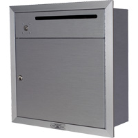 Recessed Collection Box, Wall -Mounted, 12-3/4" x 16-3/8", 2 Doors, Aluminum - Canadian Mailbox Company 1600-DD RECESSED