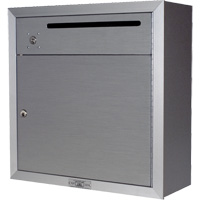 Collection Box, Surface -Mounted, 12-3/4" x 16-3/8", 2 Doors, Aluminum - Canadian Mailbox Company 1600-DD  SURFACE MOUNT