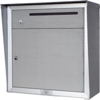 Collection Box, Wall -Mounted, 12-3/4" x 16-3/8", 2 Doors, Aluminum - Canadian Mailbox Company 1600-DD  WALL MOUNT