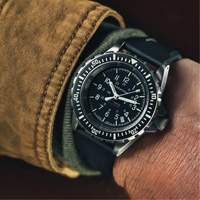 Grande montre automatique de plong&eacute;e, Num&eacute;rique, &agrave; piles, 41 mm, Noir - Marathon WW194006SS-0130